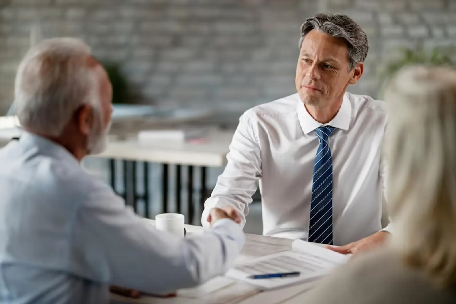 Older client meeting with a legal advisor